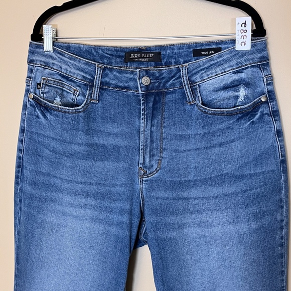 Judy Blue Wide Leg Jeans - Women's Size 14W - Blue - Picture 2 of 10